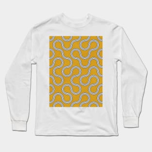 My Favorite Geometric Patterns No.31 - Mustard Yellow Long Sleeve T-Shirt